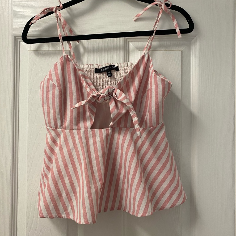 Pink and White tank